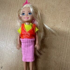 Stylish Pink and Orange Doll with Blonde Hair